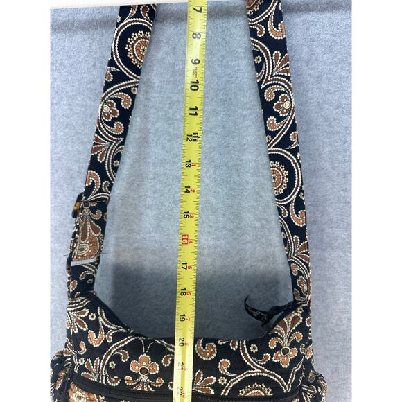Vera Bradley Cafe Latte Fall Neutral Paisley Print Crossbody Bag Quilted Y2K - Picture 9 of 14
